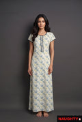 Geometric Print Rayon Nighty