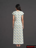 Geometric Print Rayon Nighty