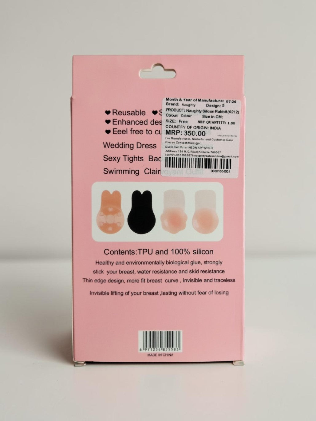 Silicone Adhesive Push Up Bra for Women, Backless and Strapless